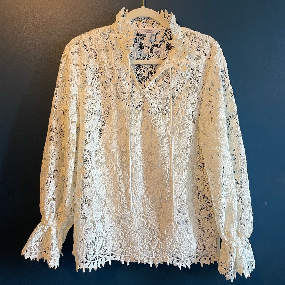 & Other Stories size 4 crochet blouse with camisole